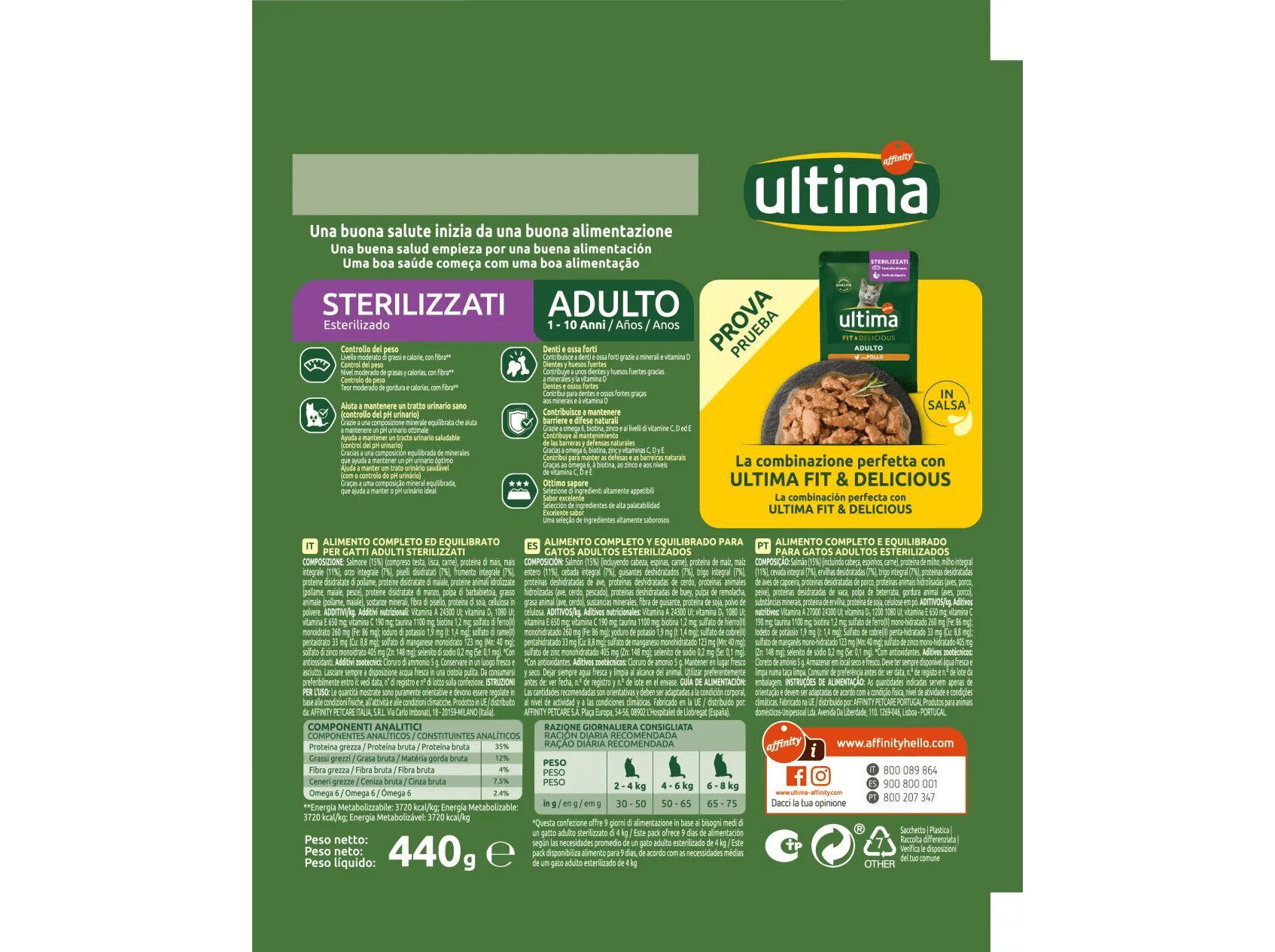 RA&Ccedil;&Atilde;O GATO ESTERILIZADO ULTIMA SALM&Atilde;O 440G image number 1