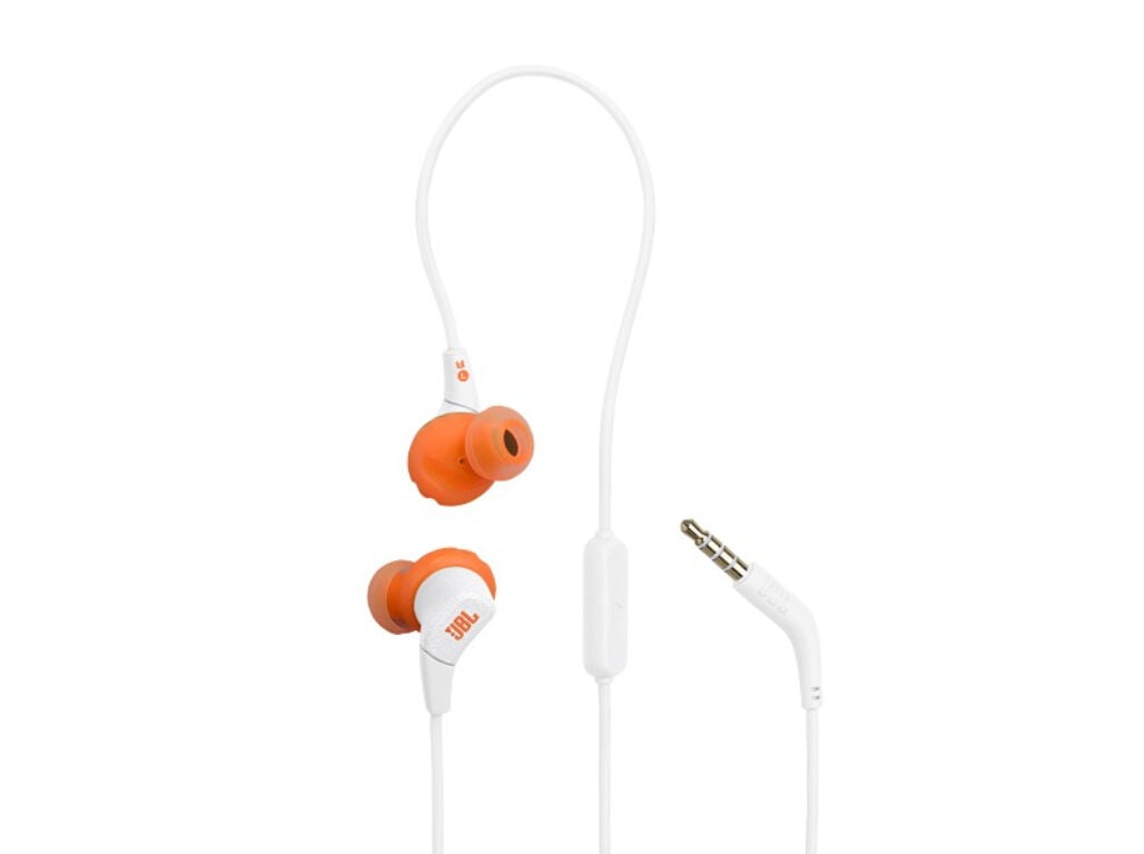 AURICULARES C/FIOS JBL ENDURANCE RUN 3 BRANCO/LARANJA image number 0