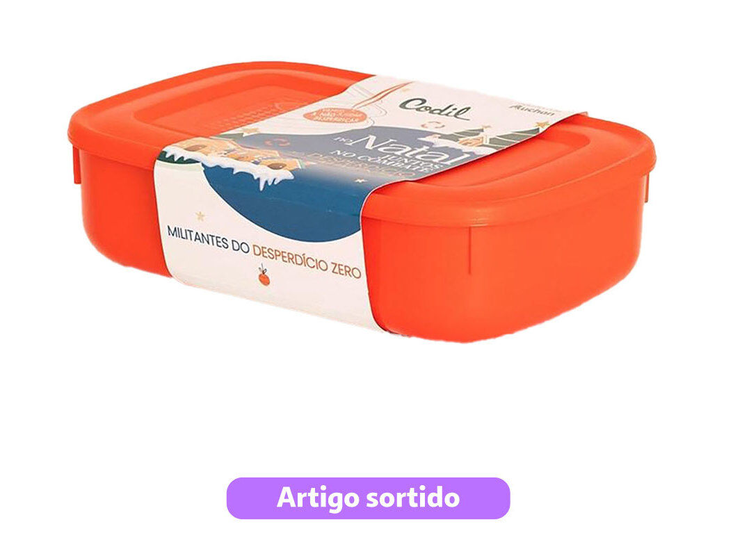 CONJUNTO DE 3 CAIXAS HERM&Eacute;TICAS RECTANGULAR CODIL 5.6L 29.5X19.5X8CM CORES SORTIDAS