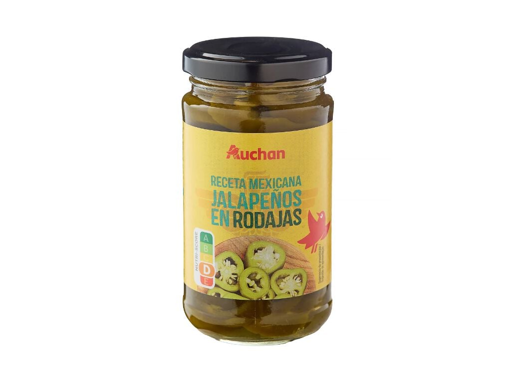 PIMENTOS JALAPENHOS AUCHAN &Agrave;S RODELAS 225G image number 0