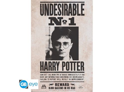 POSTER UNDESIRABLE Nº1 GB EYE HARRY POTTER 91.5 X 61 image number 0