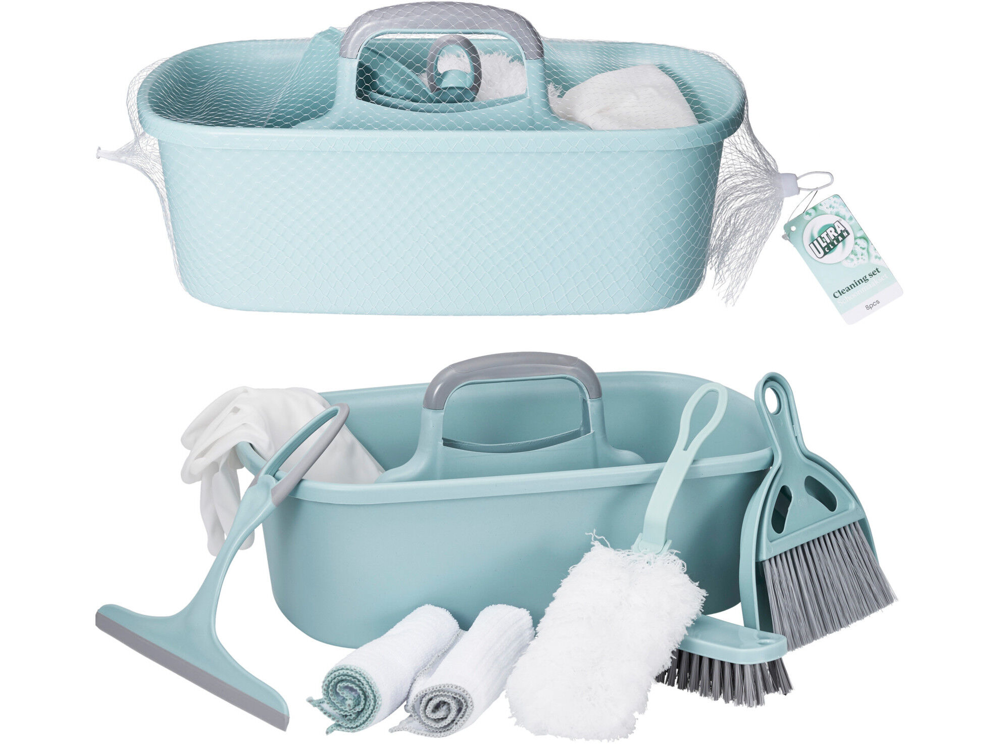CONJUNTO DE LIMPEZA ULTRA CLEAN AZUL 8 PE&Ccedil;AS image number 0