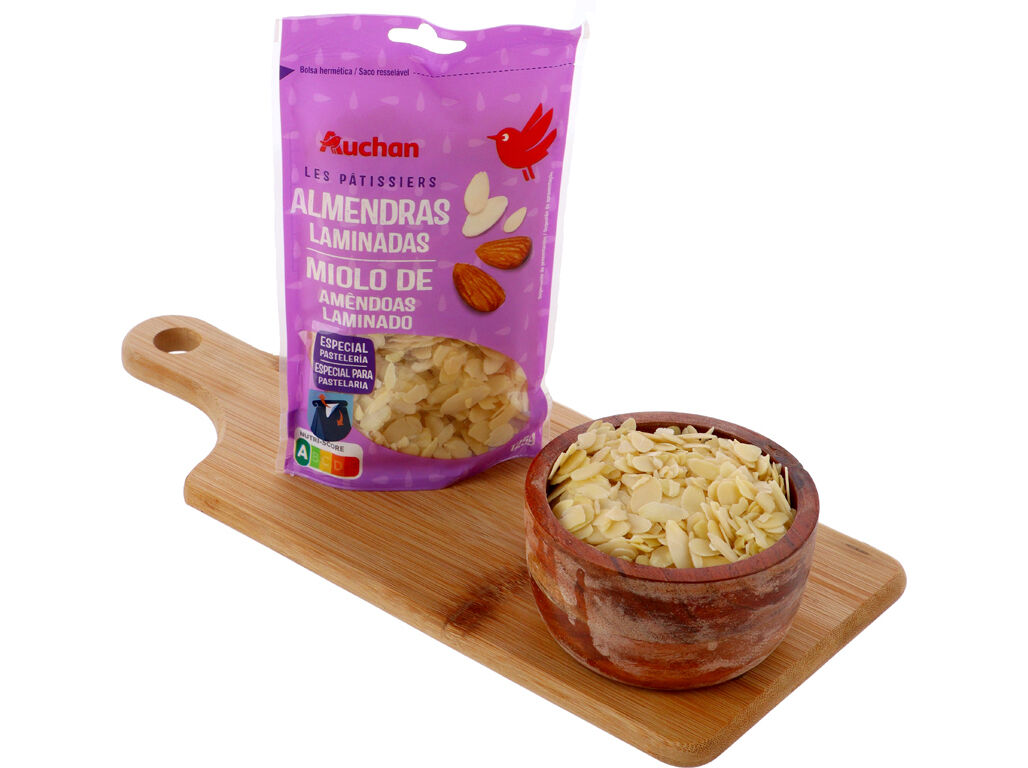 MIOLO DE AM&Ecirc;NDOA SEM PELE AUCHAN LAMINADO 125G