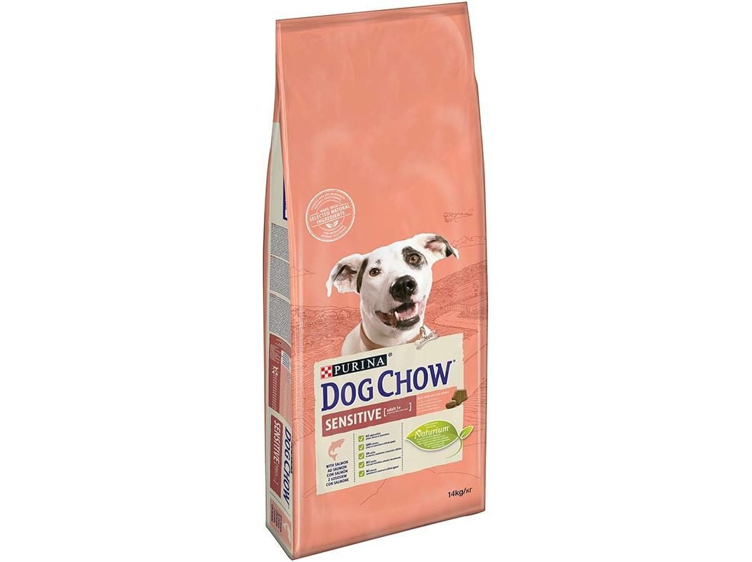 RA&Ccedil;&Atilde;O PARA C&Atilde;O DOG CHOW SENSITIVE COM SALM&Atilde;O 14KG