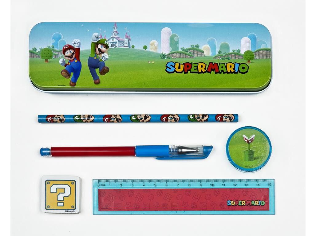CONJUNTO PAPELARIA SUPER M&Aacute;RIO 6 PE&Ccedil;AS image number 1