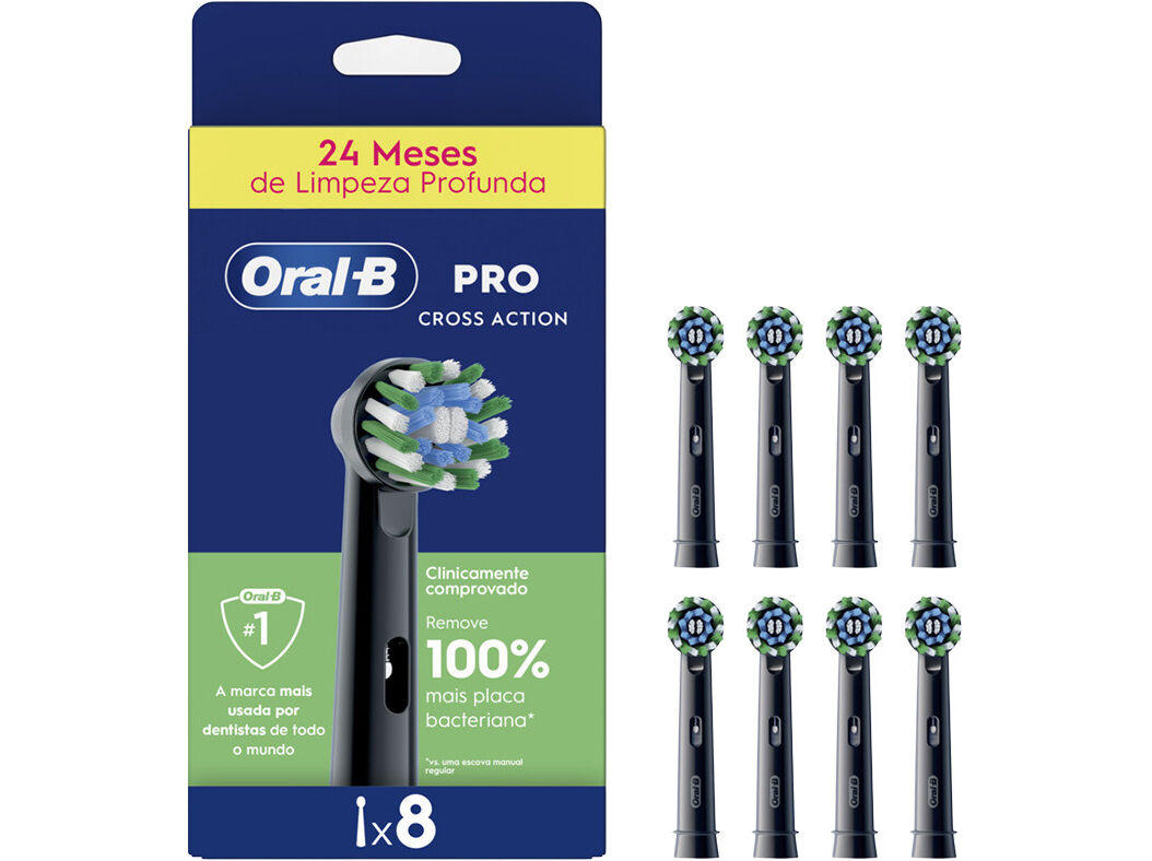 RECARGA PRO ORAL-B CROSS ACTION BLACK 8UN image number 0