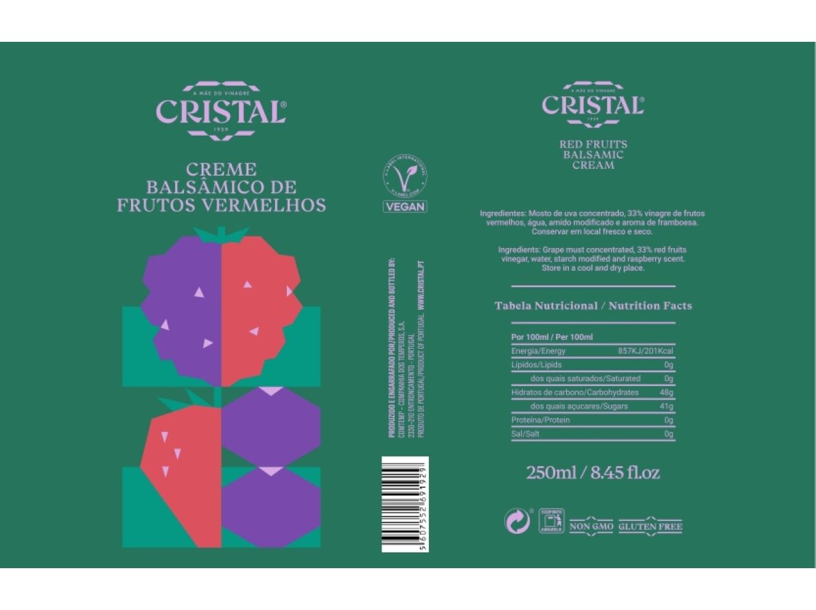 CREME BALS&Acirc;MICO CRISTAL FRUTOS VERMELHOS 250ML image number 1