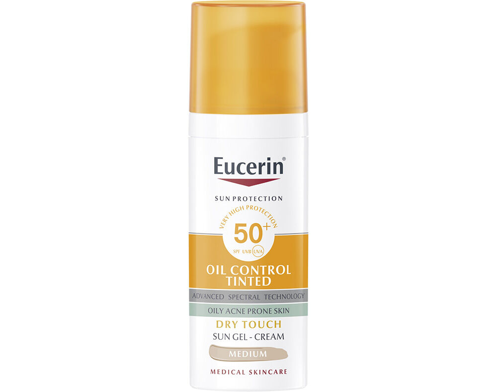 CREME GEL EUCERIN SUN OIL CONT COR M&Eacute;D SPF5 50ML
