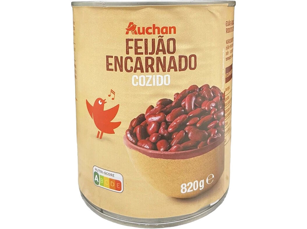 FEIJ&Atilde;O ENCARNADO AUCHAN COZIDO 820(520)G