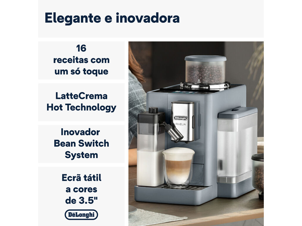 M&Aacute;QUINA DE CAF&Eacute; AUTOM&Aacute;TICA DELONGHI RIVELIA LATTE CREMA EXAM440.55.G image number 1