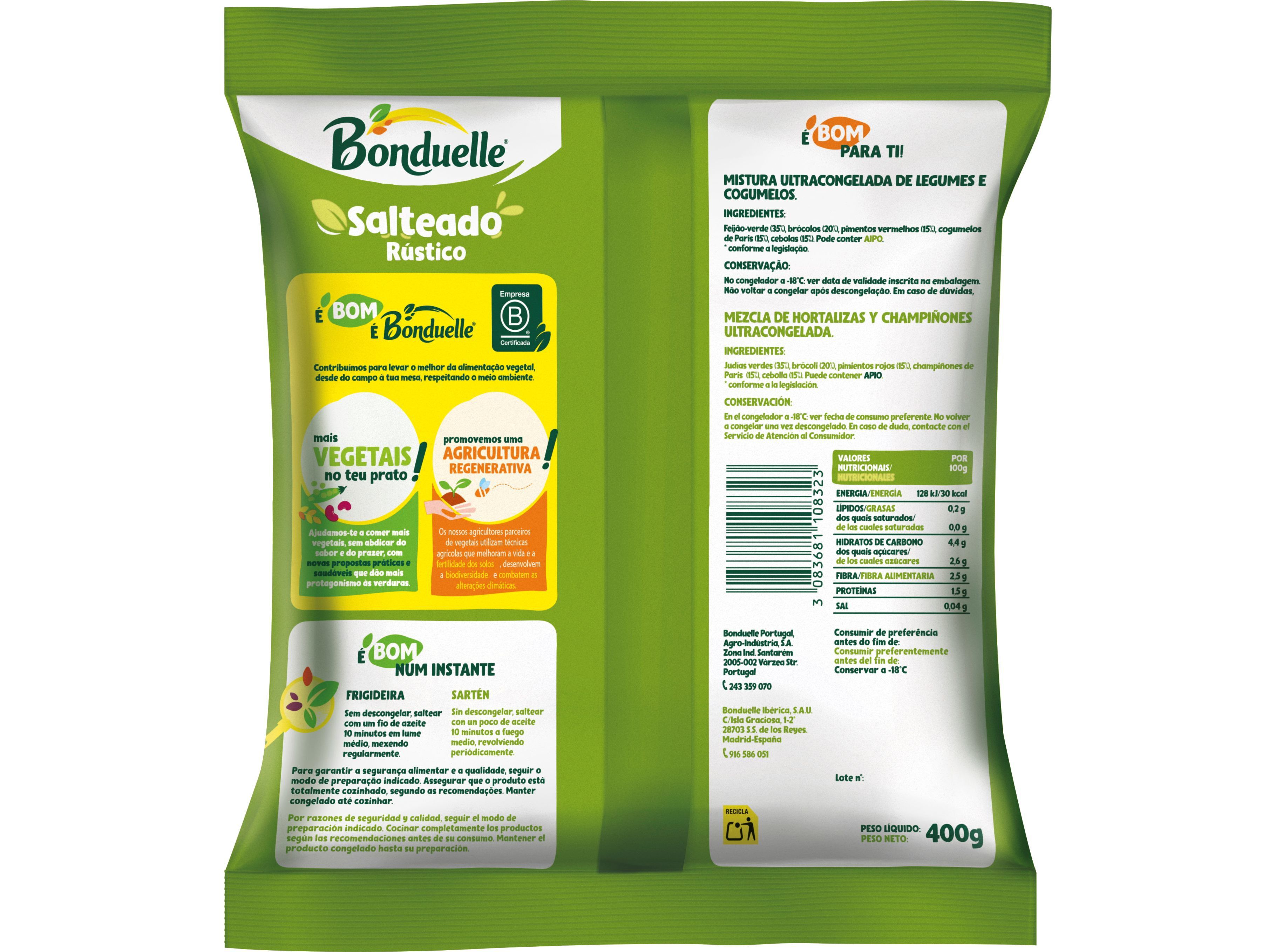 SALTEADO BONDUELLE DE LEGUMES R&Uacute;STICO 400G image number 1