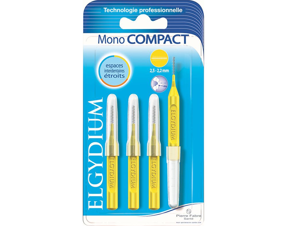 ESCOVILH&Otilde;ES ELGYDIUM MONO COMPACT AMARELO 4UN image number 0