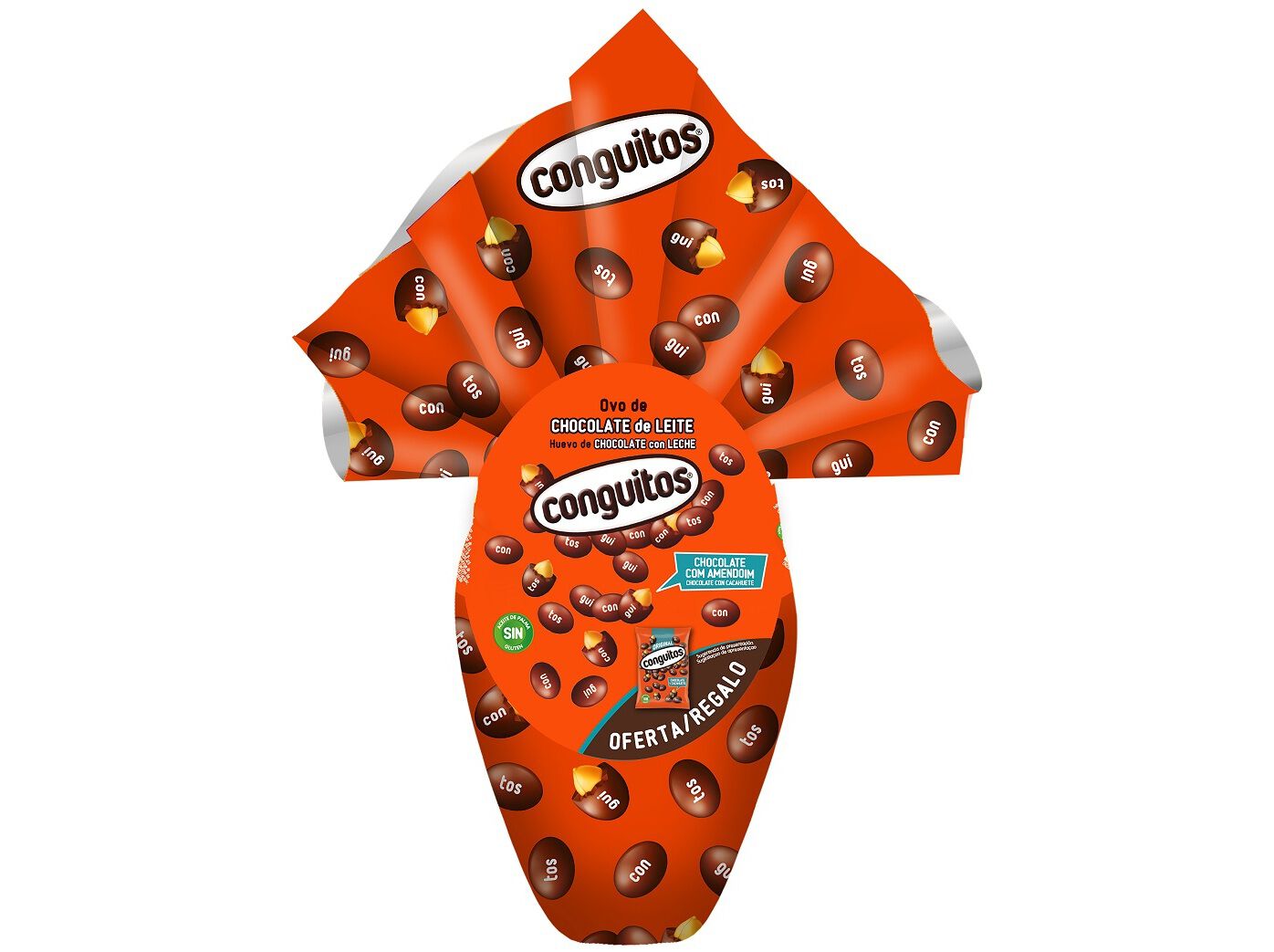 OVO DE CHOCOLATE CONGUITOS COM OFERTA 168G image number 0