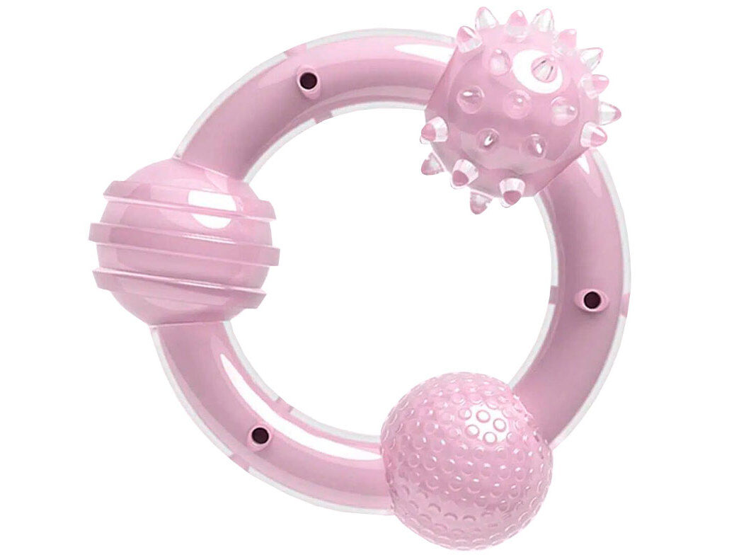 BRINQUEDO PARA C&Atilde;O ZEUS DUO TRI-ARO LIL&Aacute;S COCO 15CM