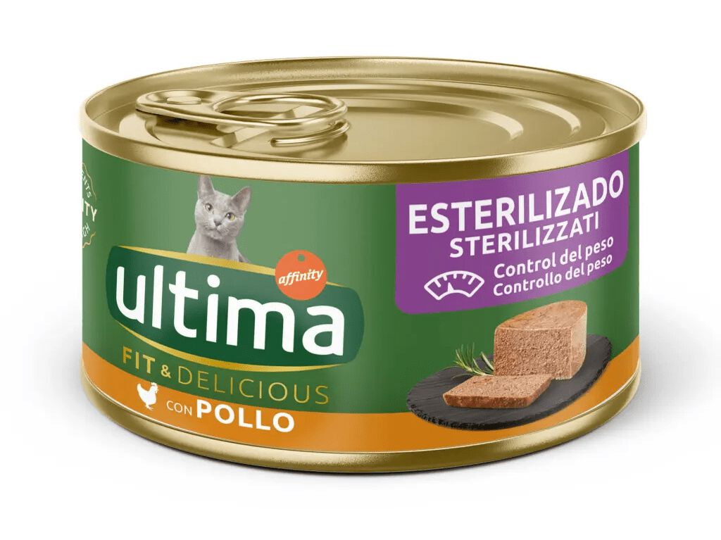 COMIDA H&Uacute;MIDA PARA GATO ULTIMA ESTERILIZADO FRANGO 85G