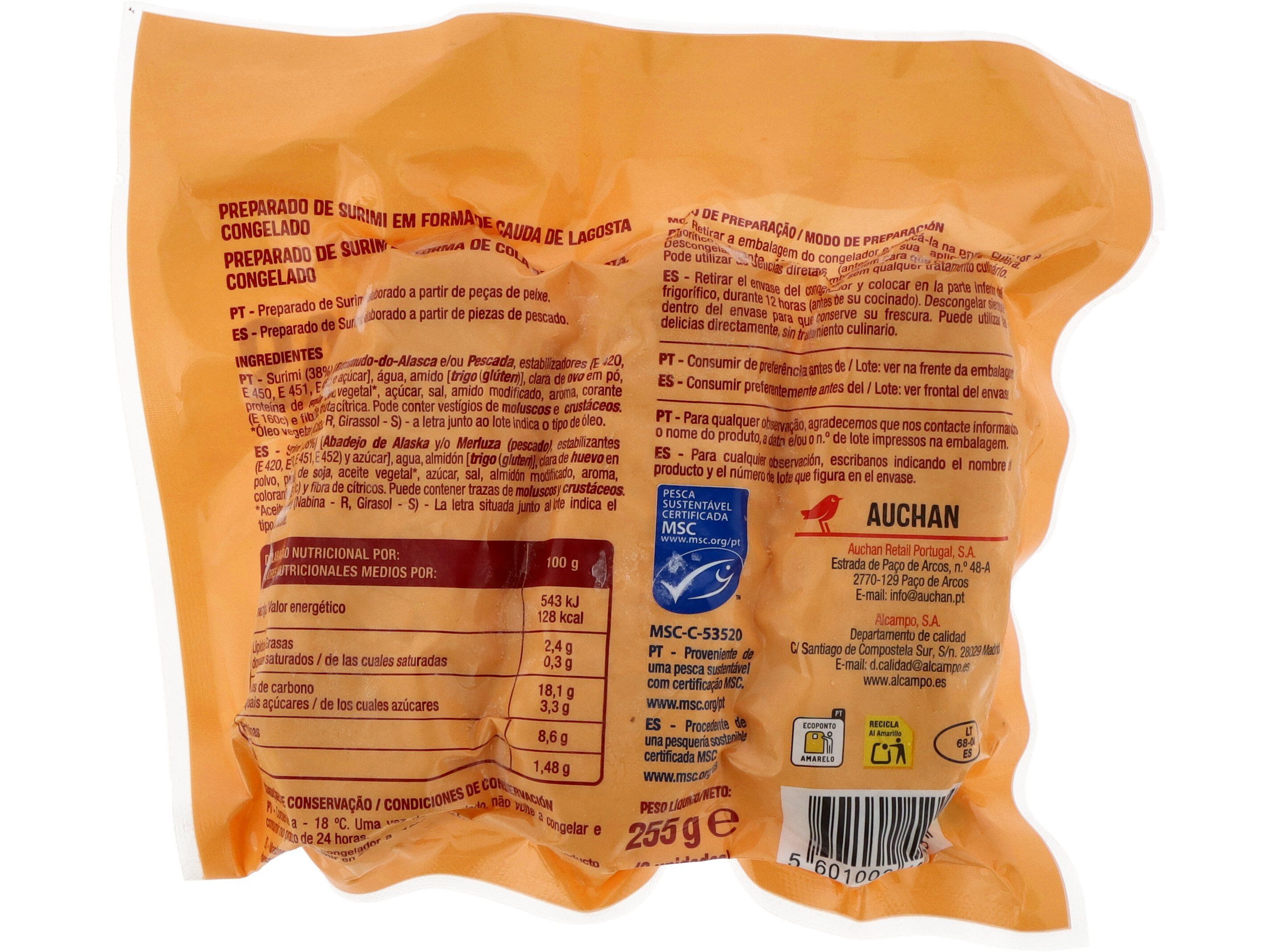 DEL&Iacute;CIAS DO MAR AUCHAN EM FORMA DE LAGOSTA MSC 3UN 255G image number 1