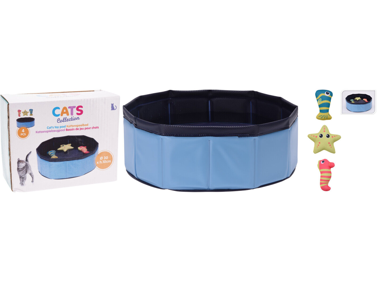 PISCINA PARA GATO CATS COLLECTION COM BRINQUEDOS 30X10CM image number 1
