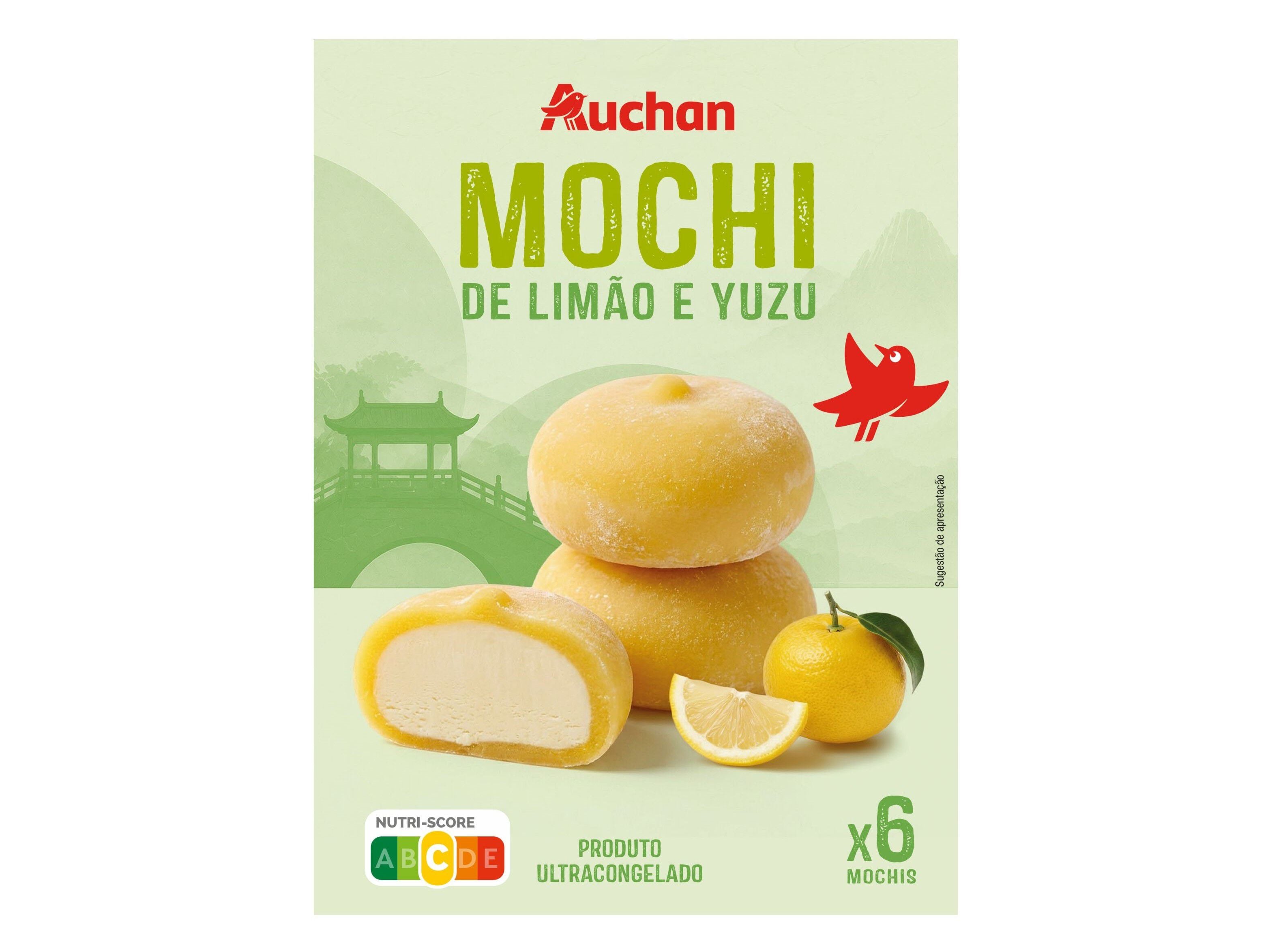 GELADO MOCHI AUCHAN DE LIM&Atilde;O E YUZU 6UN 210G image number 0