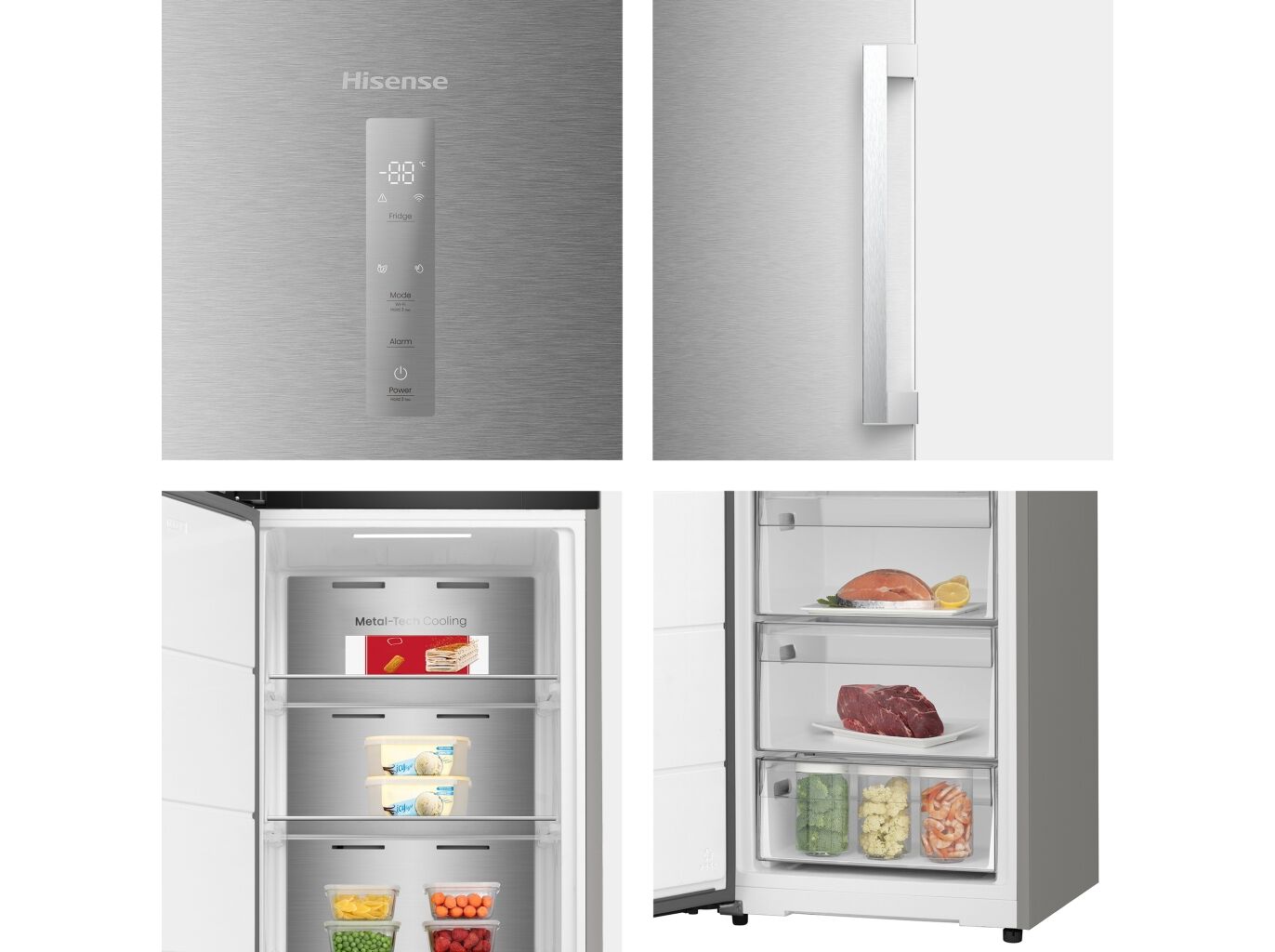 ARCA CONGELADORA VERTICAL HISENSE KITCHEN FIT FT3K310SAIE1 (NO FROST - 185.6 CM - 312 L - INOX) image number 5