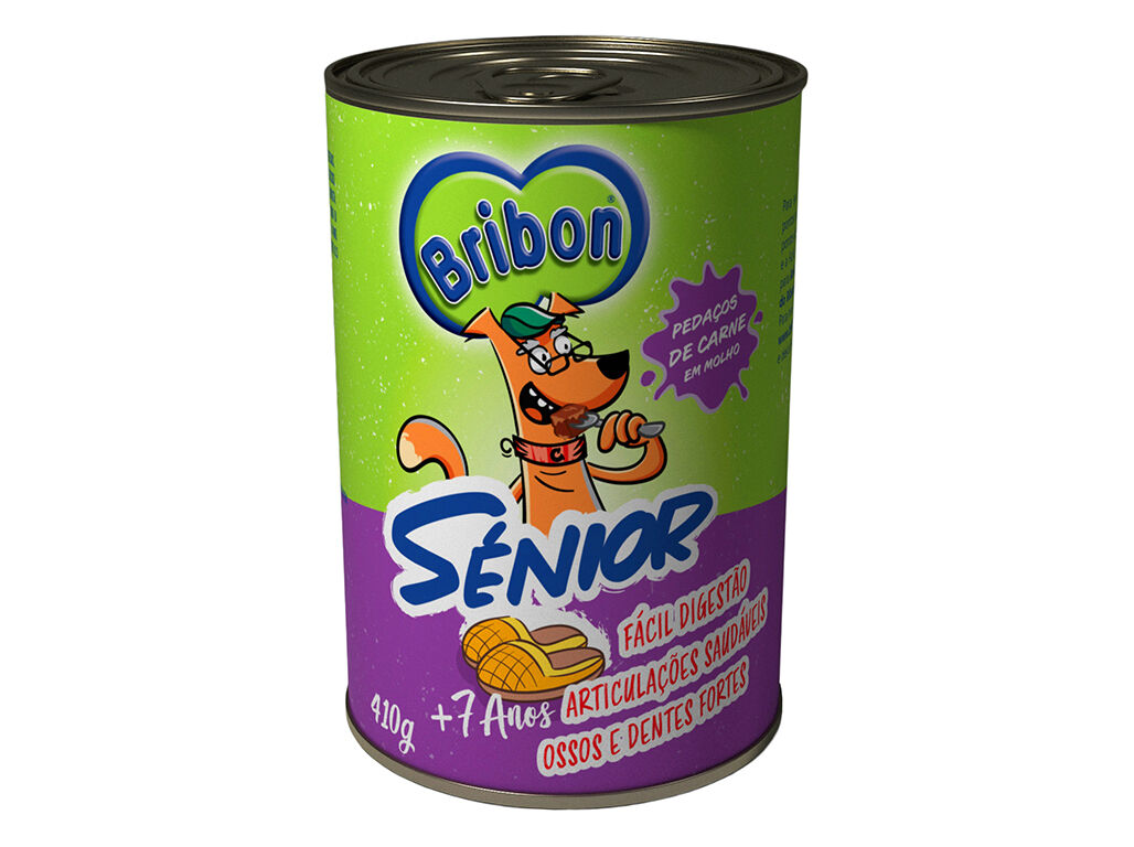 COMIDA H&Uacute;MIDA C&Atilde;O BRIBON SENIOR 410G