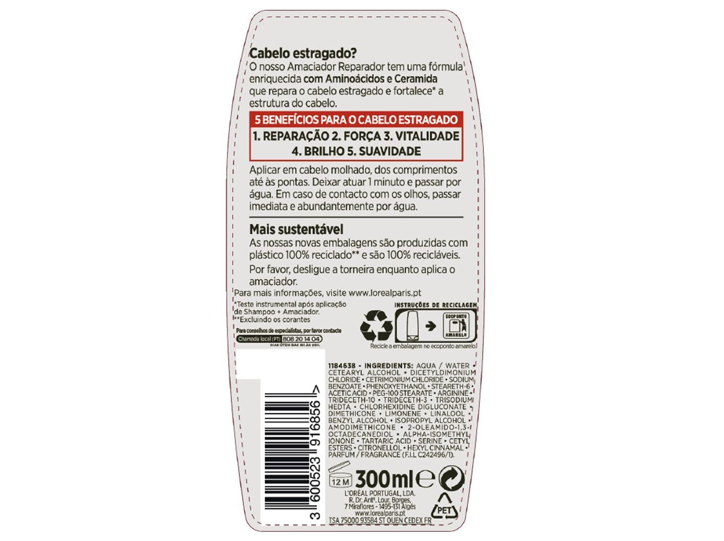 CONDICIONADOR ELVIVE TOTAL REPAIR 300ML image number 1