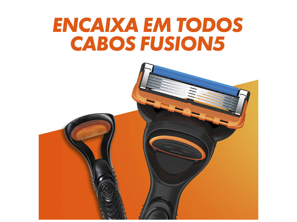 M&Aacute;QUINA DE BARBEAR COM 1 RECARGAS DE L&Acirc;MINAS FUSION5 GILLETTE image number 5