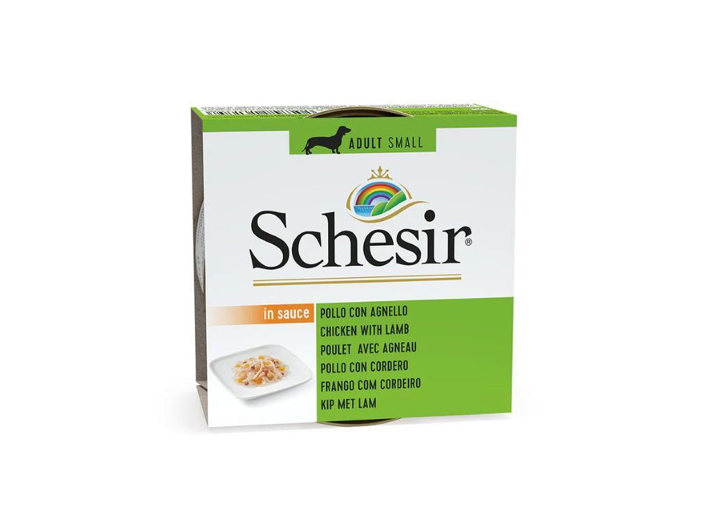 COMIDA H&Uacute;MIDA C&Atilde;O SCHESIR FRANGO/BORREGO 85G