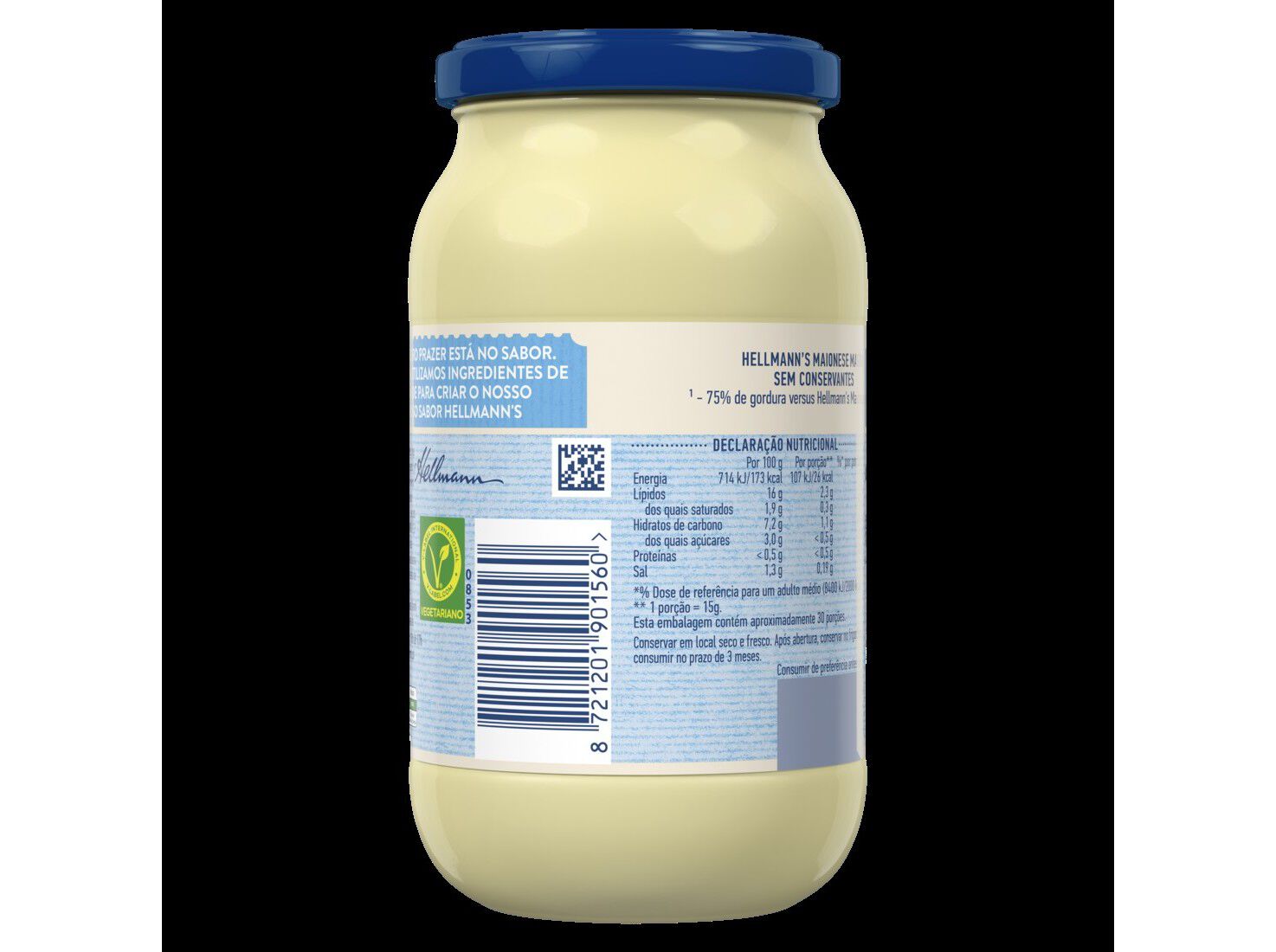 MAIONESE MAGRA HELLMANN'S SEM GLUTEN 461G image number 1