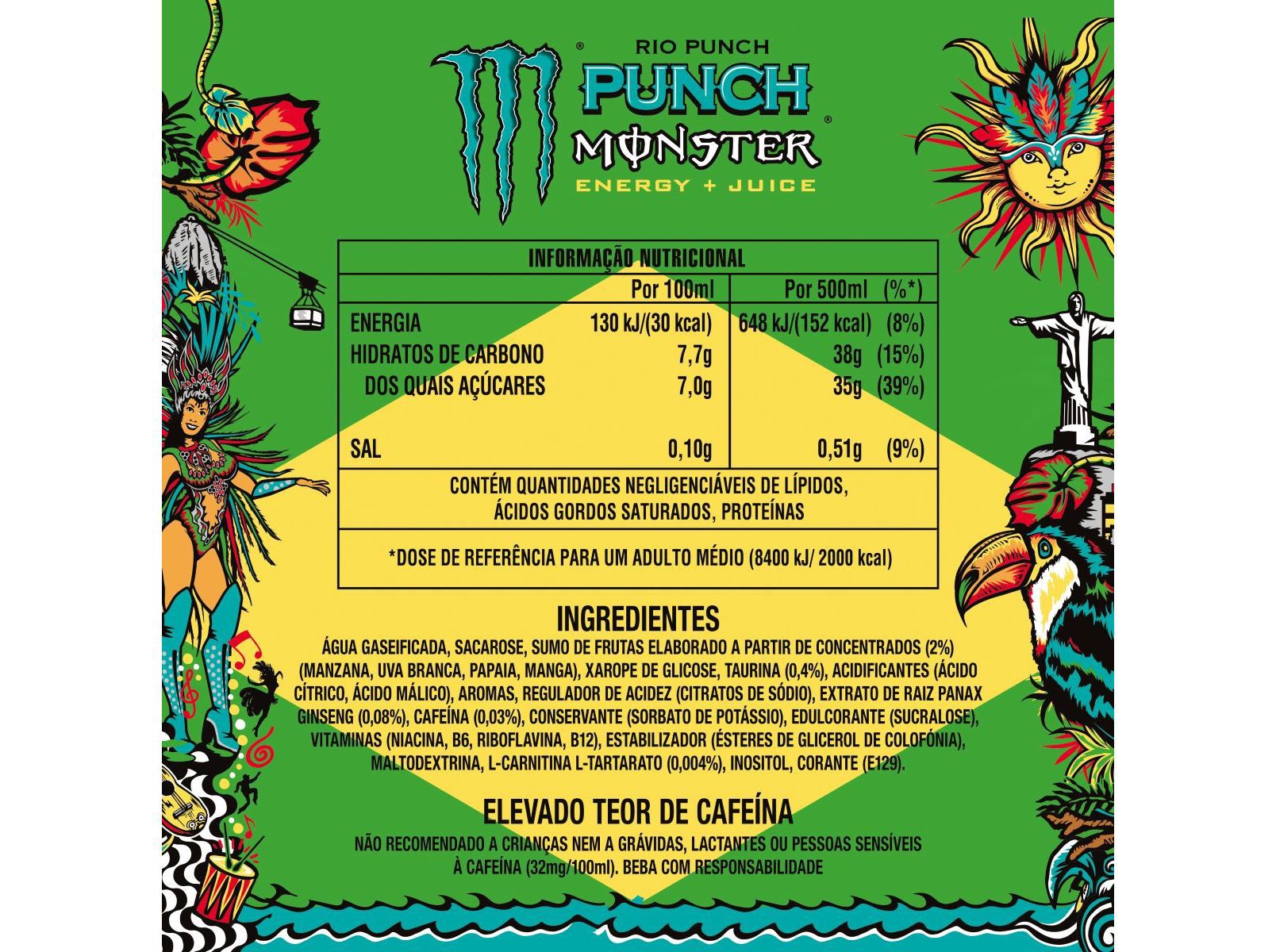 BEBIDA ENERG&Eacute;TICA MONSTER RIO PUNCH 0.5L image number 2