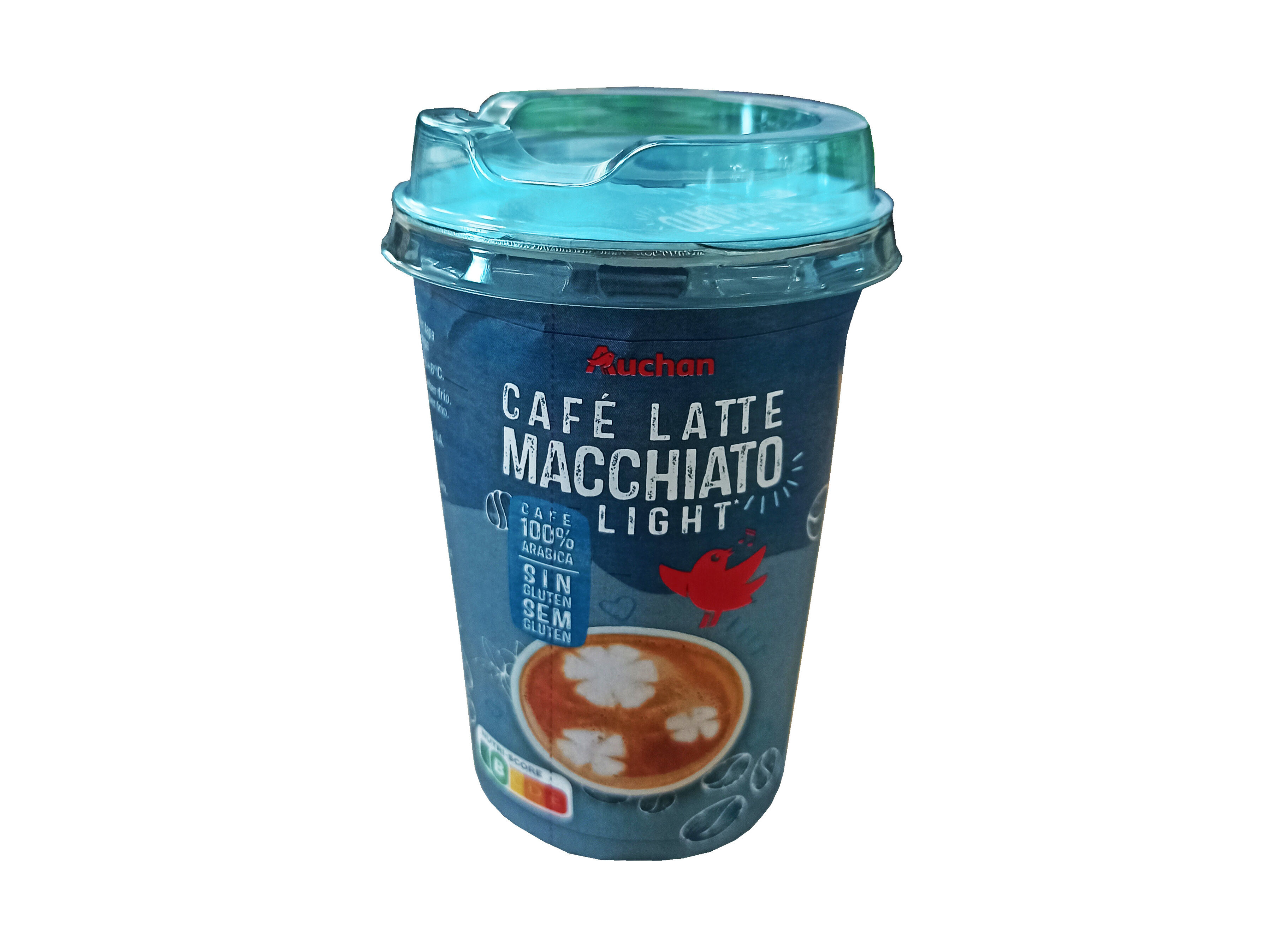 CAF&Eacute; AUCHAN LATTE MACCHIATO LIGHT SEM GL&Uacute;TEN 250ML