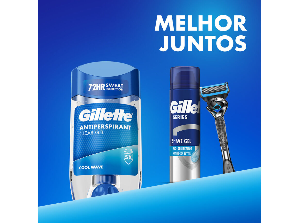 DEOS HOMEM STICK GILLETTE CLEAR GEL COOL WAVE 70ML image number 6