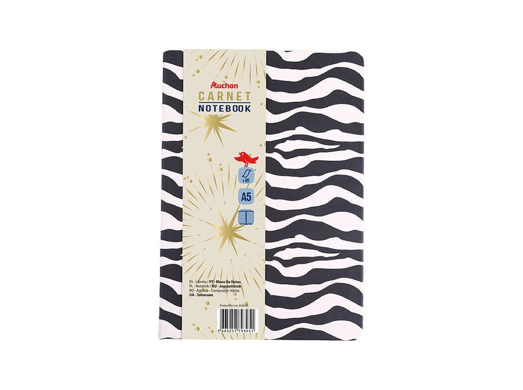 BLOCO NOTAS A5 AUCHAN 80F L MYSTIC TRAVEL