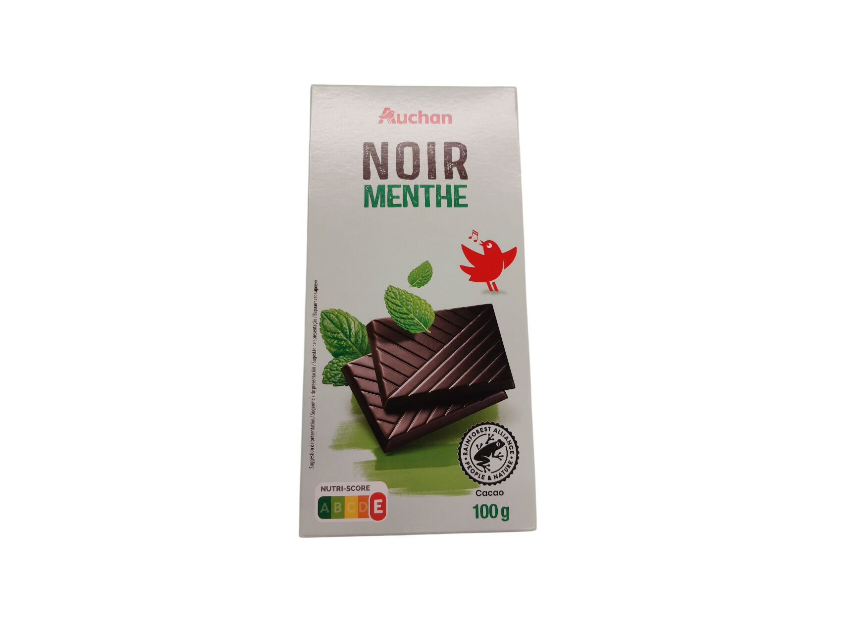 CHOCOLATE NEGRO AUCHAN MENTA 100G image number 0