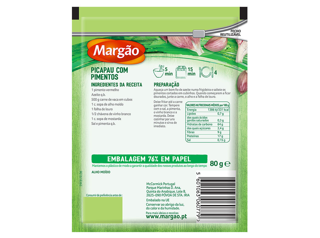 ALHO MARG&Atilde;O MO&Iacute;DO 80GR image number 1