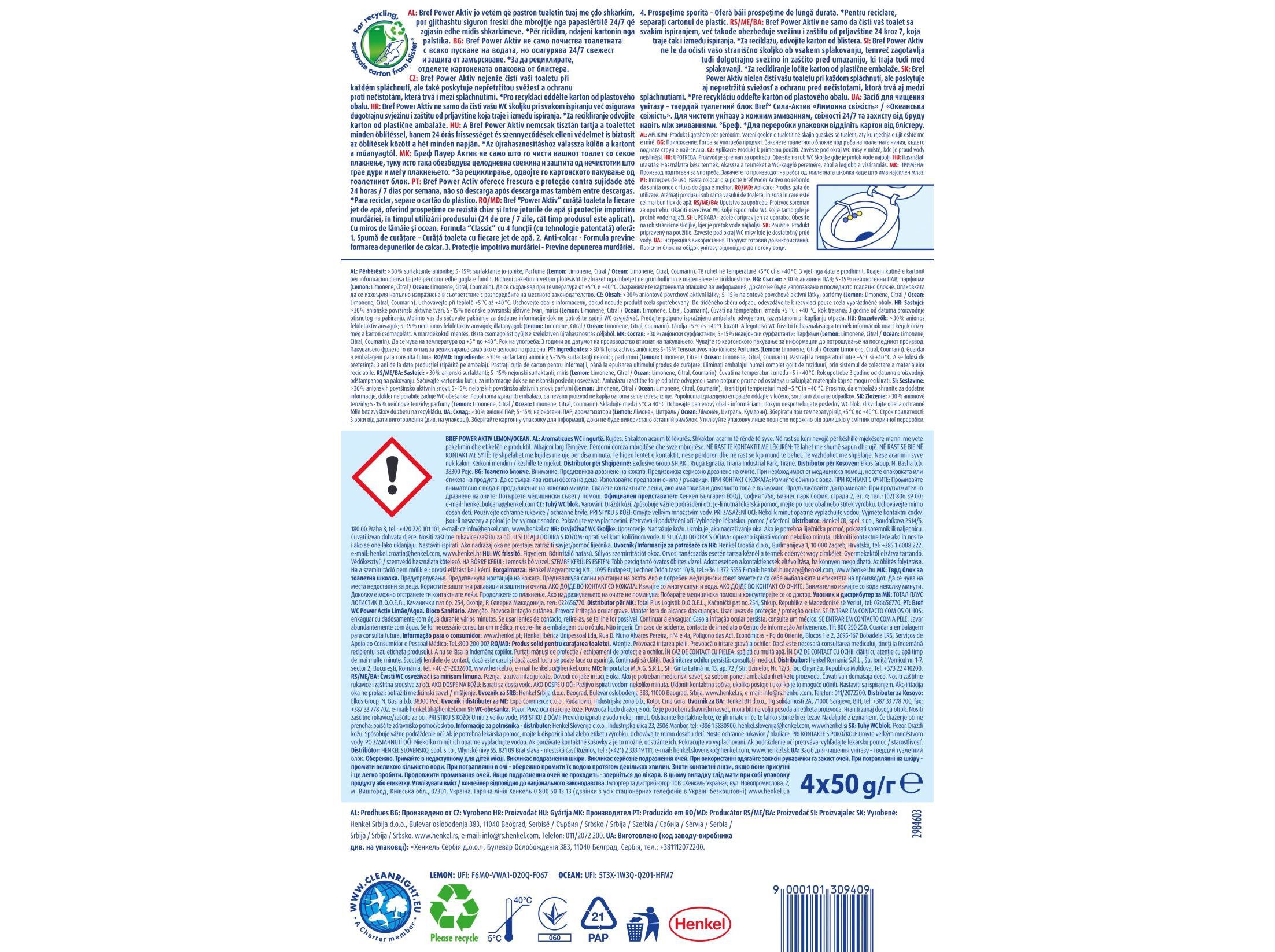 BLOCO SANIT&Aacute;RIO BREF SONASOL WC LIM&Atilde;O 4X image number 1