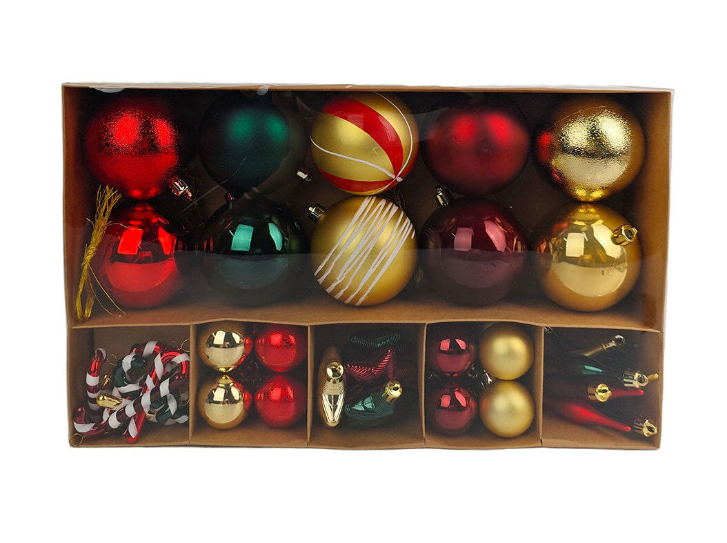 CONJUNTO DE 50 ORNAMENTOS NATAL ACTUEL