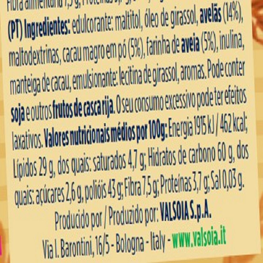 CREME VALSOIA SOJA CACAU AVEL&Atilde; SEM ADI&Ccedil;&Atilde;O A&Ccedil;&Uacute;CAR 200G image number 1