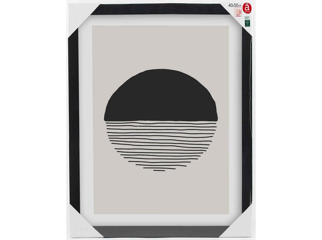 MOLDURA MDF ACTUEL PRETO 40X50CM