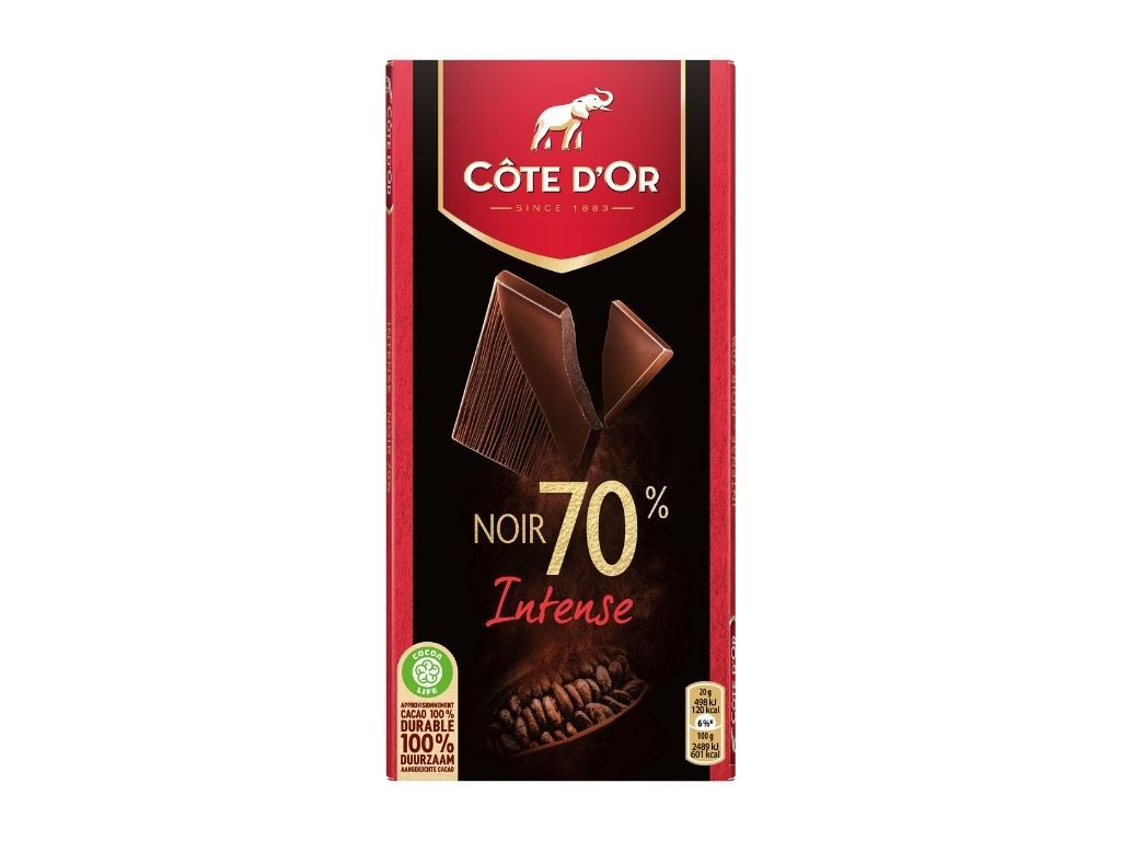 TABLETE DE CHOCOLATE C&Ocirc;TE D'OR PRETO 70% 100 G image number 0