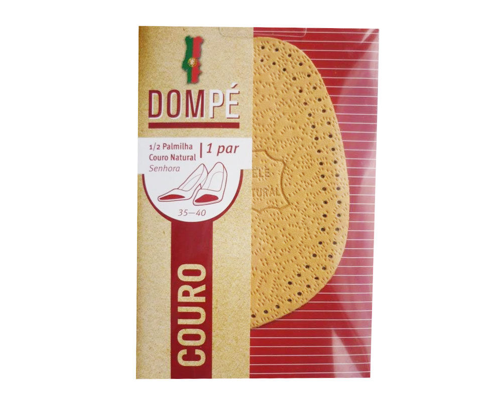 1/2 PALMILHA DOM P&Eacute; COURO NATURAL 35/40