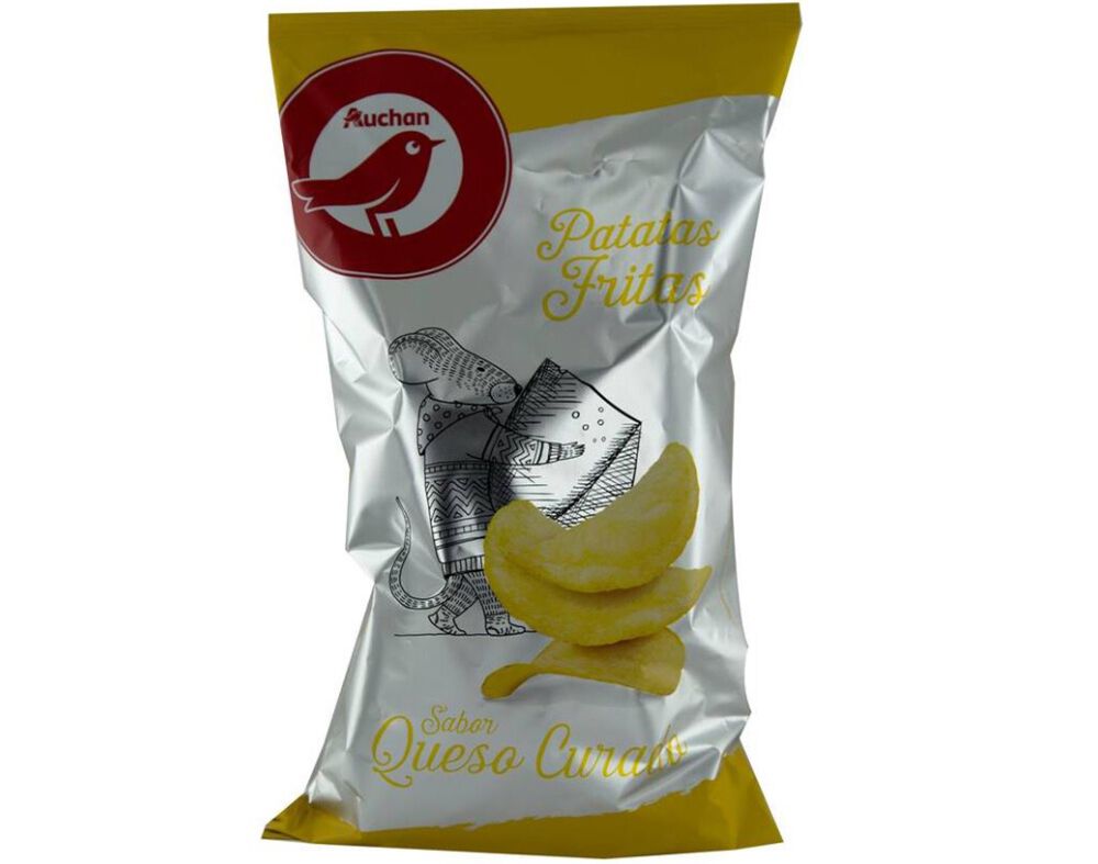 BATATAS AUCHAN FRITAS SABOR A QUEIJO 160G