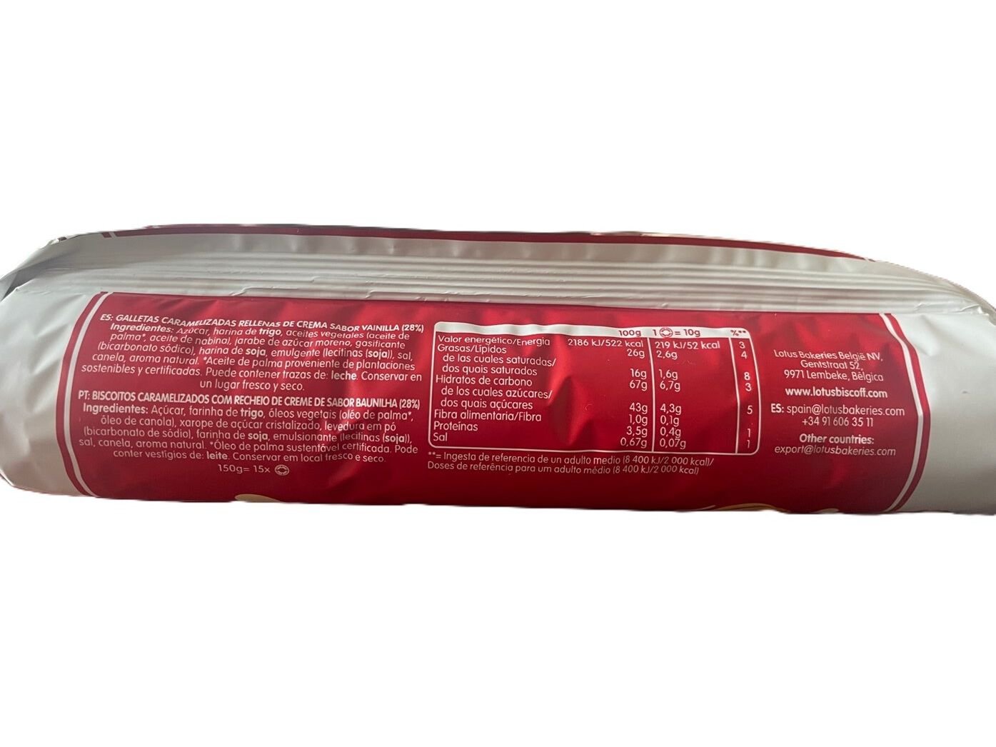 BOLACHA LOTUS BISCOFF RECHEIO BAUNILHA 150G image number 1