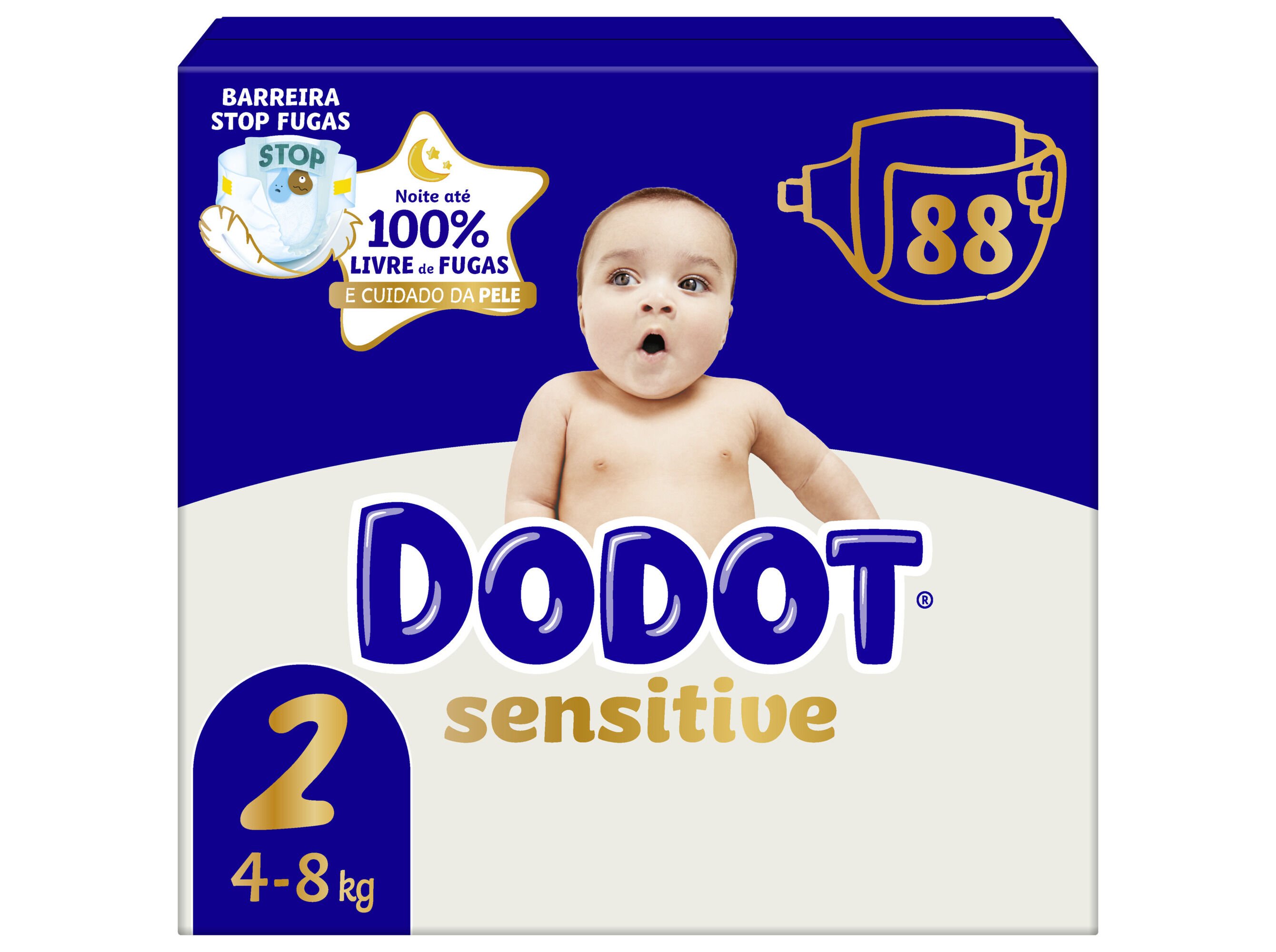 FRALDAS DODOT SENSITIVE T2 88UN image number 1