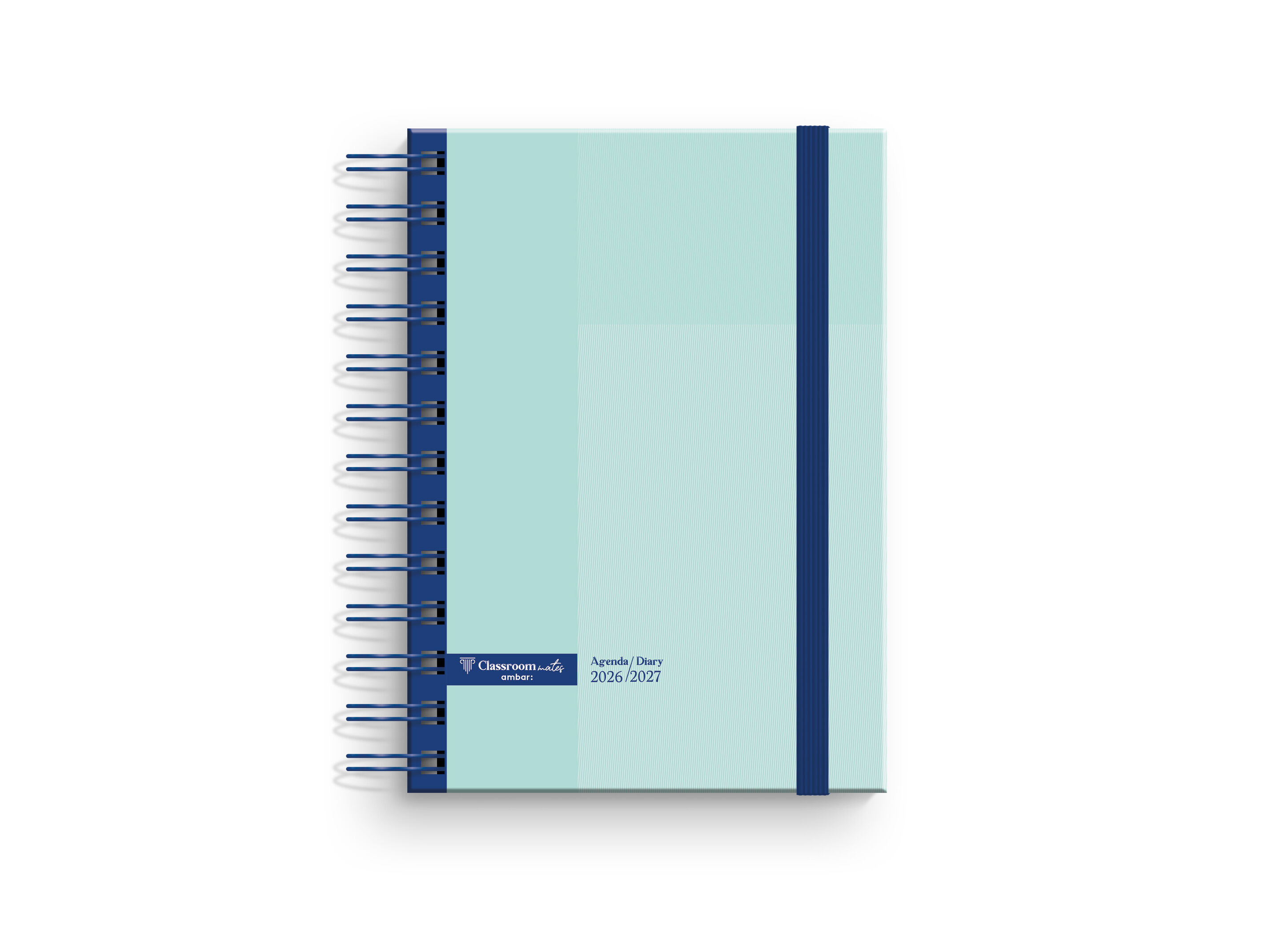 AGENDA ESCOLAR DI&Aacute;RIA A6 ESPIRAL AMBAR AQUA