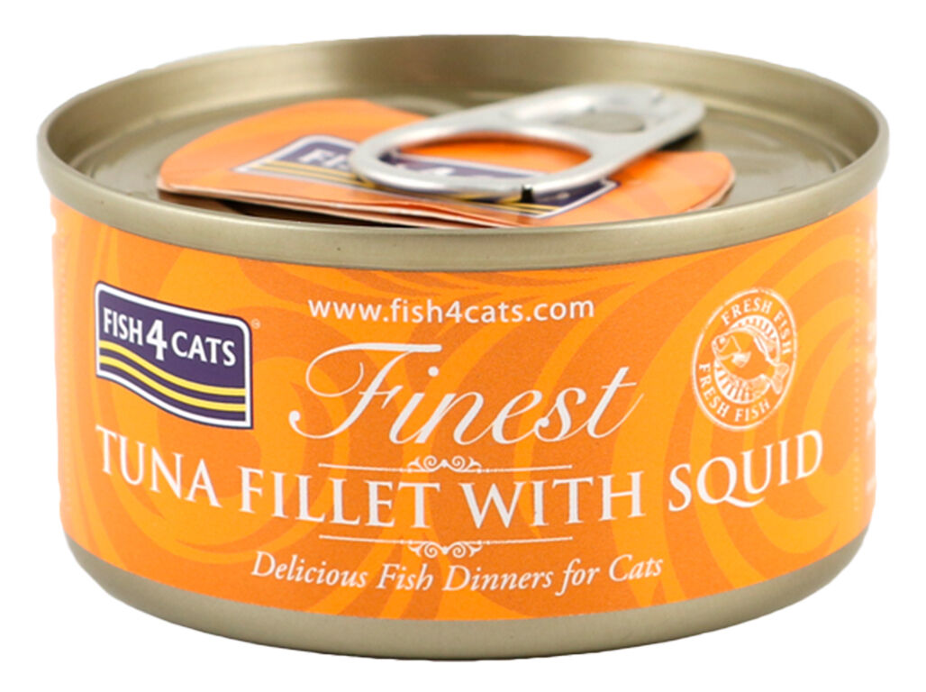 COMIDA H&Uacute;MIDA GATO FISH4CATS ATUM/LULAS 70G image number 1