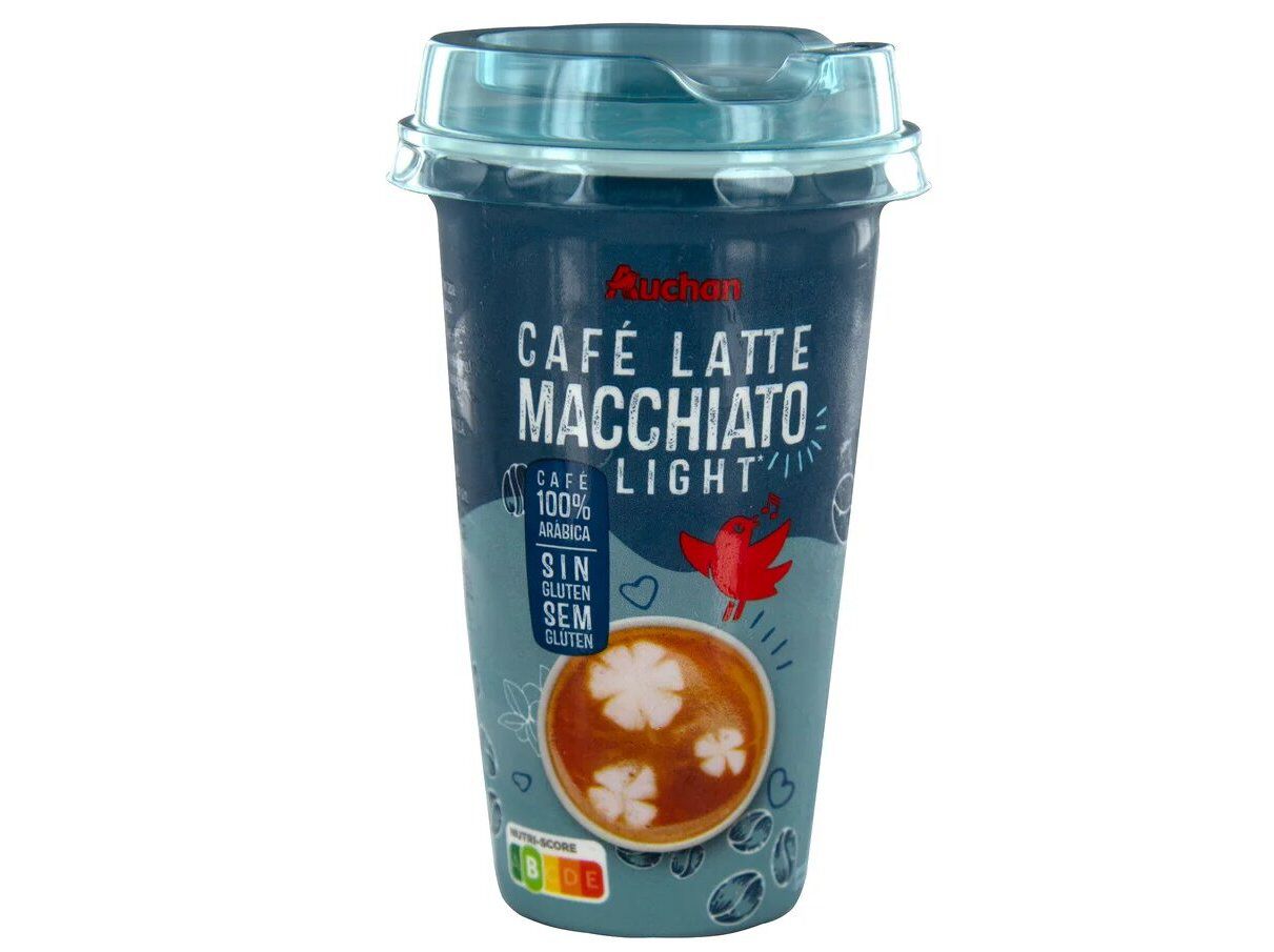 CAF&Eacute; LATTE MACCHIATO AUCHAN LIGHT 100% AR&Aacute;BICA SEM GL&Uacute;TEN 250ML image number 0