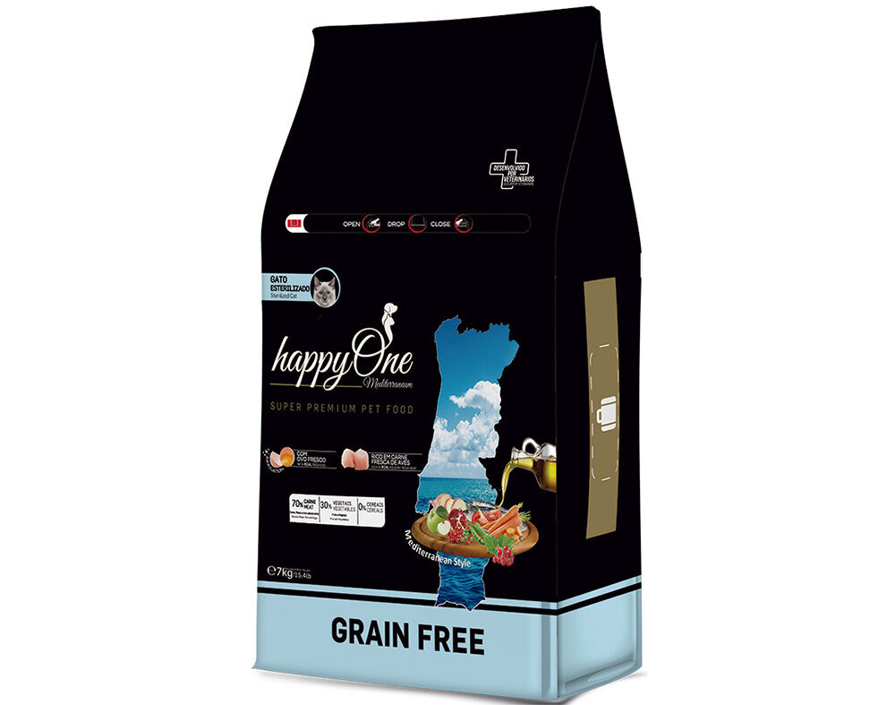 RA&Ccedil;&Atilde;O HAPPYONE MEDITERRANEUM GATO ESTERILIZADO 7 KG*