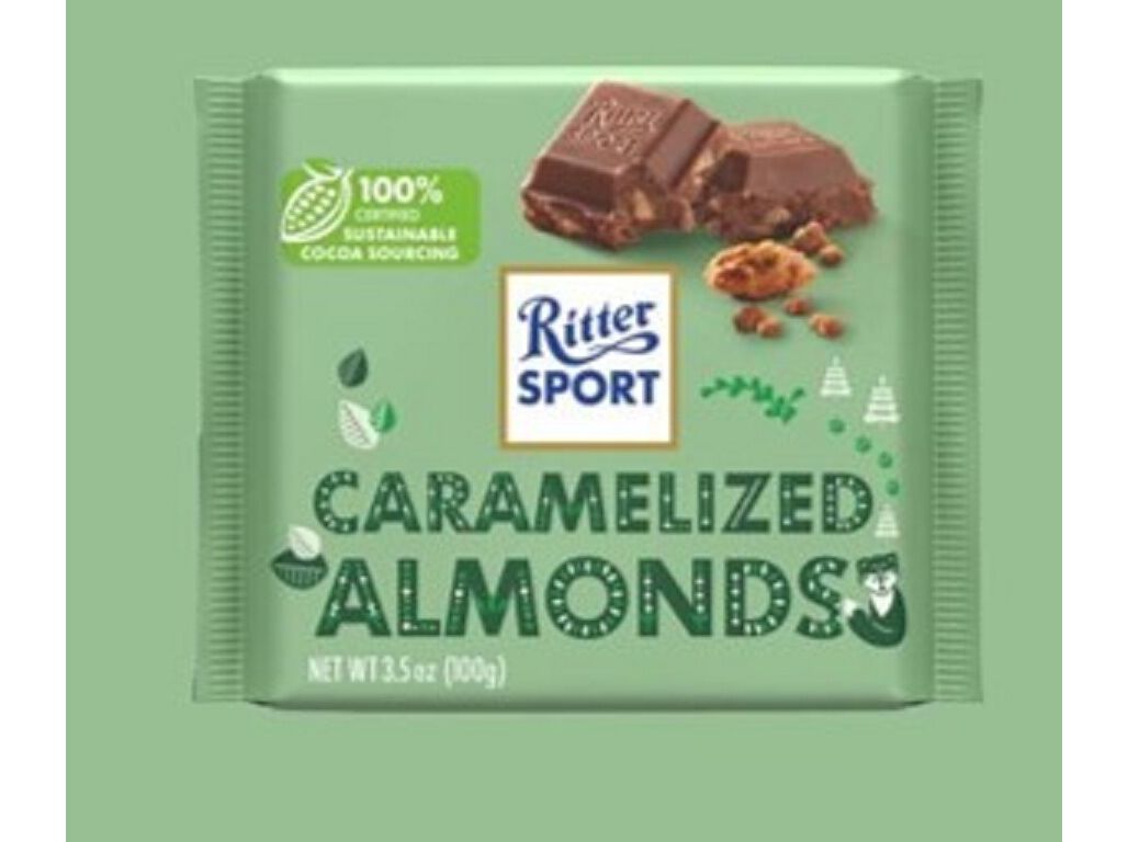CHOCOLATE RITTER SPORT AMENDOAS CARAMELIZDAS 100G image number 0