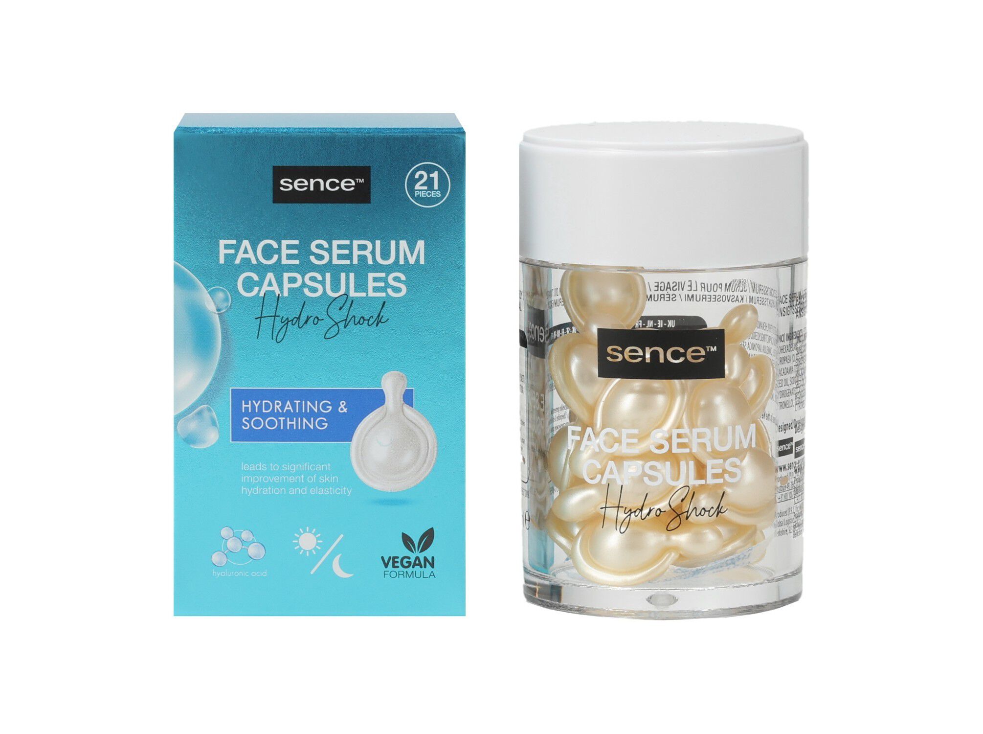 C&Aacute;PSULAS S&Eacute;RUM FACIAL SENCE HYDRO SHOCK 21UN image number 0