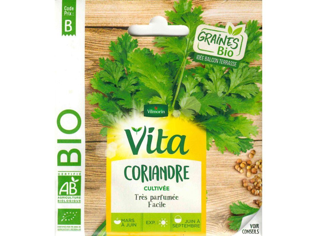 SEMENTES HORTICOLAS VITA BIO COENTROS image number 1